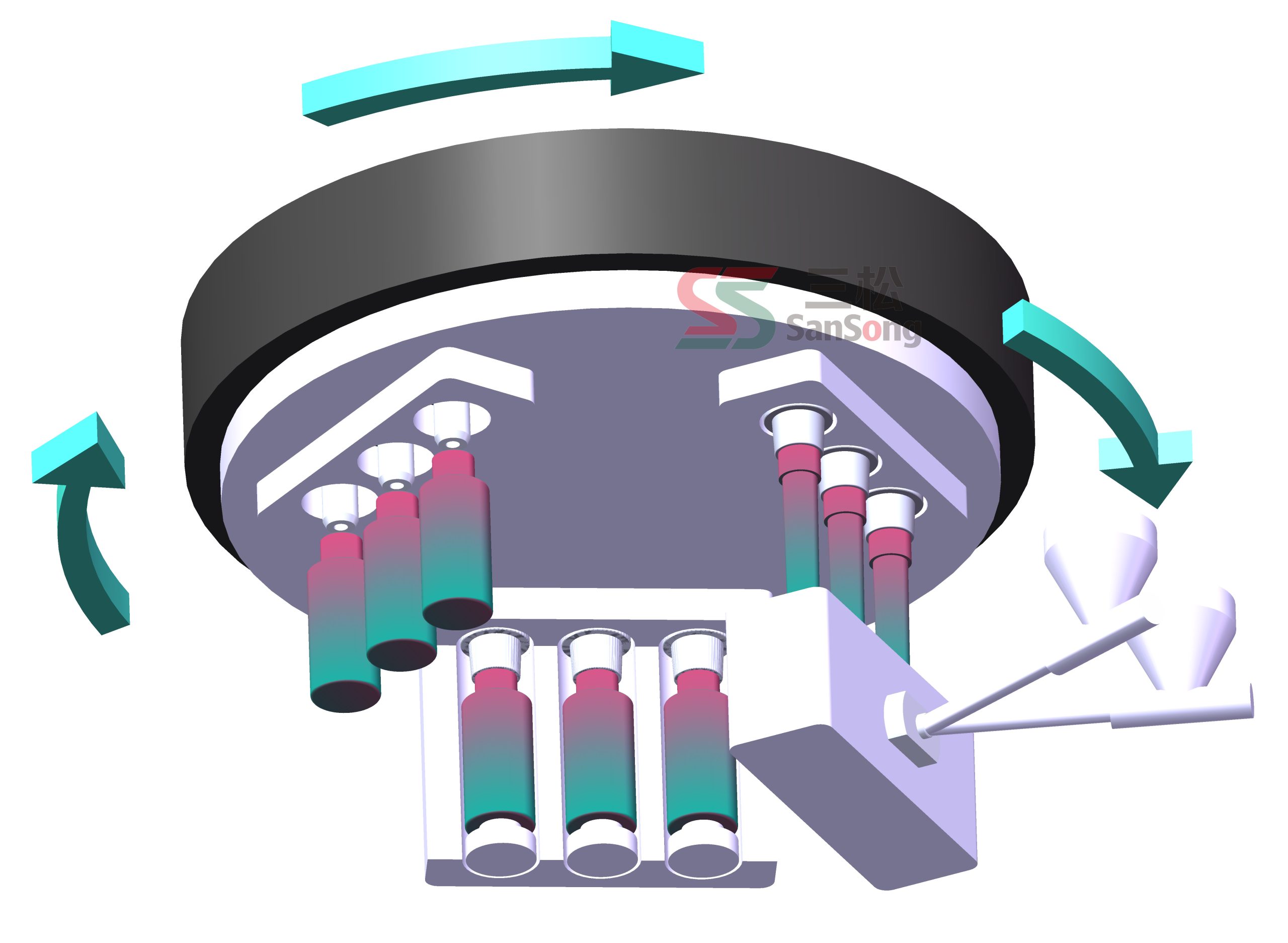 MIXED COLOR ISBM MACHINE WORKING PRINCIPLE